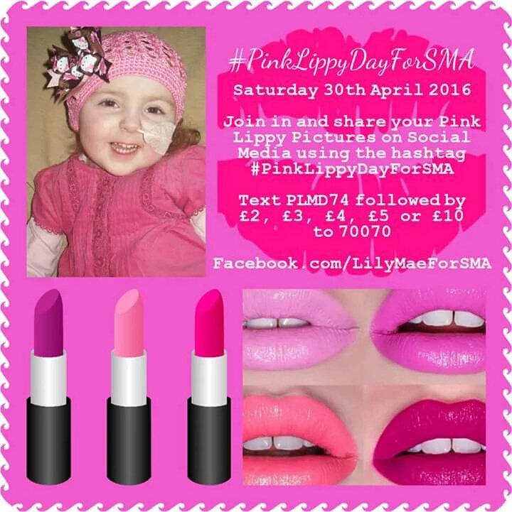 Will you be taking part in #PinkLippyDayForSma?? Please RT &amp; share to show ur support for <a href="/LilyMae4SMA/">Lily-Mae For SMA</a>