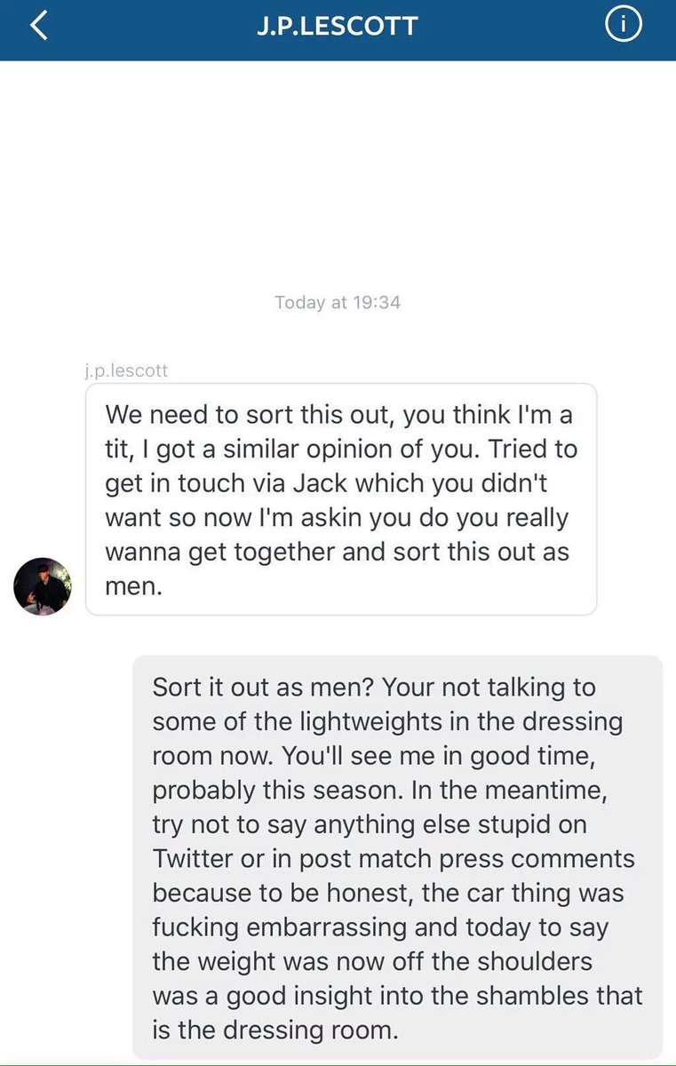 robboma24's tweet photo. Stan Collymore shares DM Joleon Lescott sent him on Twitter offering to sort their disagreement out like men... https://t.co/2kIy5NR92R