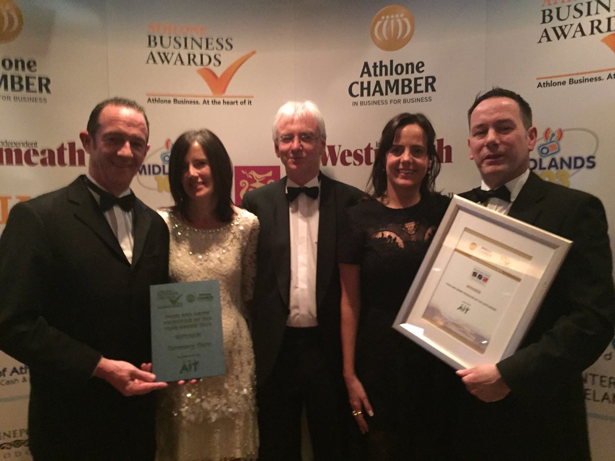 Delighted to have won 'Best Food &amp; Drink Producer 2016' at Athlone Business Awards <a href="/athlonechamber/">Athlone Chamber</a> . So delighted☺