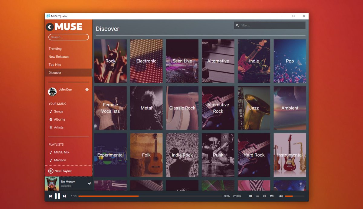TopStreamingCom's tweet photo. Voici #MUSE, un service de #streaming audio gratuit ultra design ! On vous en dit plus ici https://t.co/eHZDTazA1I https://t.co/rySR63dXi3