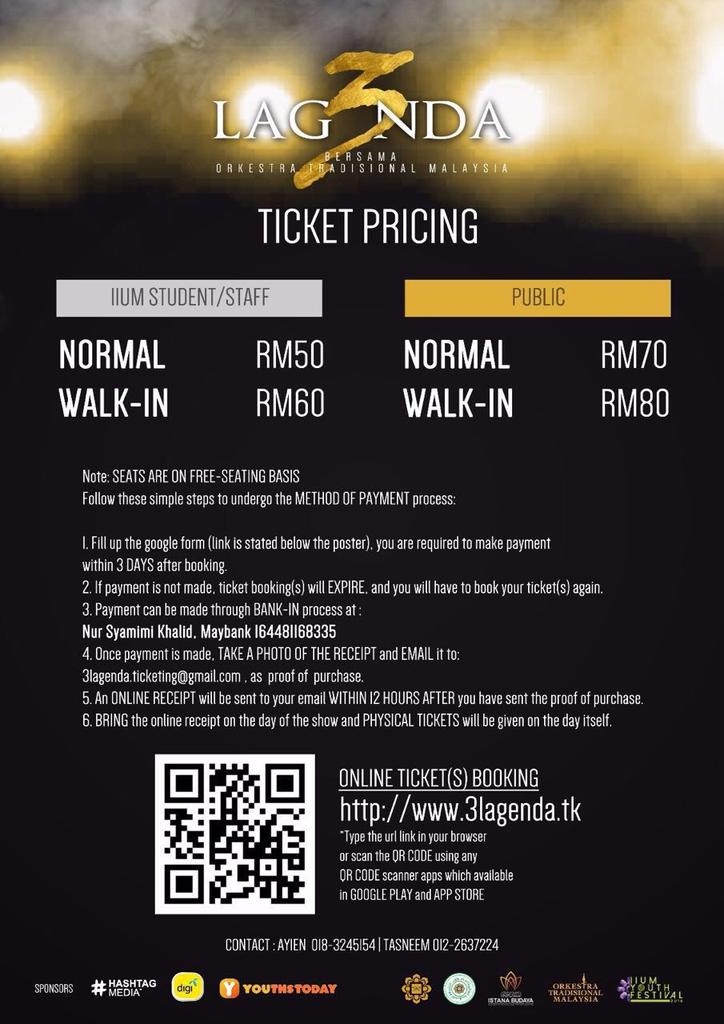 hippyhana01's tweet photo. All are invited ! IIUM and Non-IIUM humans. Mai mai. 1 week left before dem legends descend. Konsert #3Lagenda https://t.co/VyKWBZCohQ
