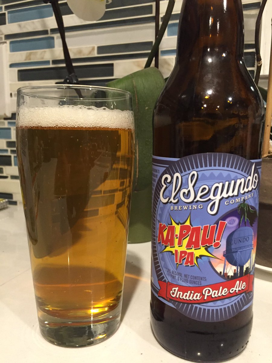 loving this series of fresh beer releases <a href="/ESBCBrews/">El Segundo Brewing</a> is doing...Ka-Pau! IPA #ipa #labeer