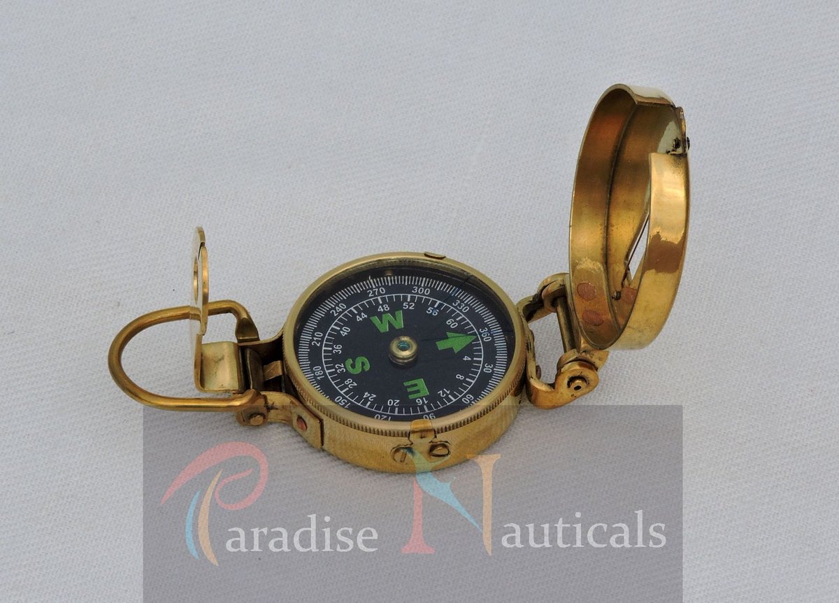 Check Out This..Brass Military Compass Vintage Collectible &amp; Nautical Decor  ebay.co.uk/itm/2623738034…