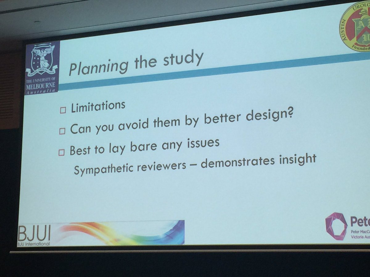 premrashid's tweet photo. Have you acknowledged and discussed your study limitations?
@USANZUrology @lawrentschuk #usanz16 https://t.co/ktbDnummaO