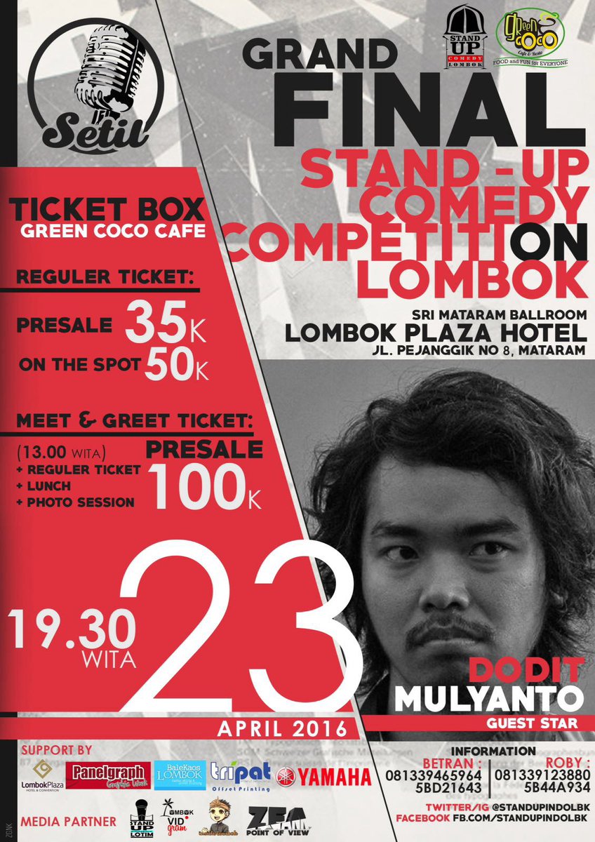 standupindoLBK's tweet photo. H-6 Final #SETIL2016
Menampilkan 7 finalis dan GS: @Dodit_Mulyanto
More info Cek Poster!!! https://t.co/wg0ejnrTJW