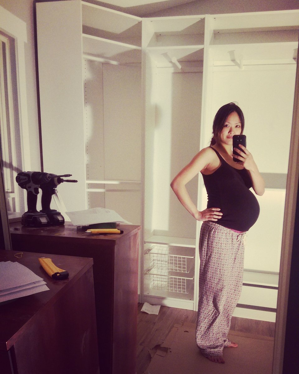 mak_esther's tweet photo. A now overdue baby calls for a soothing therapy session, aka assembling Ikea furniture #40weeks #midnightprojects https://t.co/llvkkJkz1j