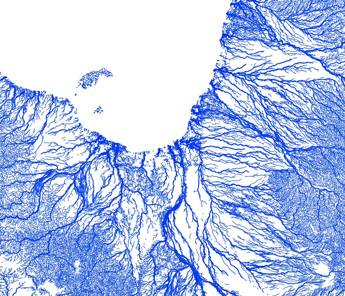 SatelliteSci's tweet image. #Australia plotted by every mapped stream and river... all 1.3 million of them! github.com/robbibt/austra…