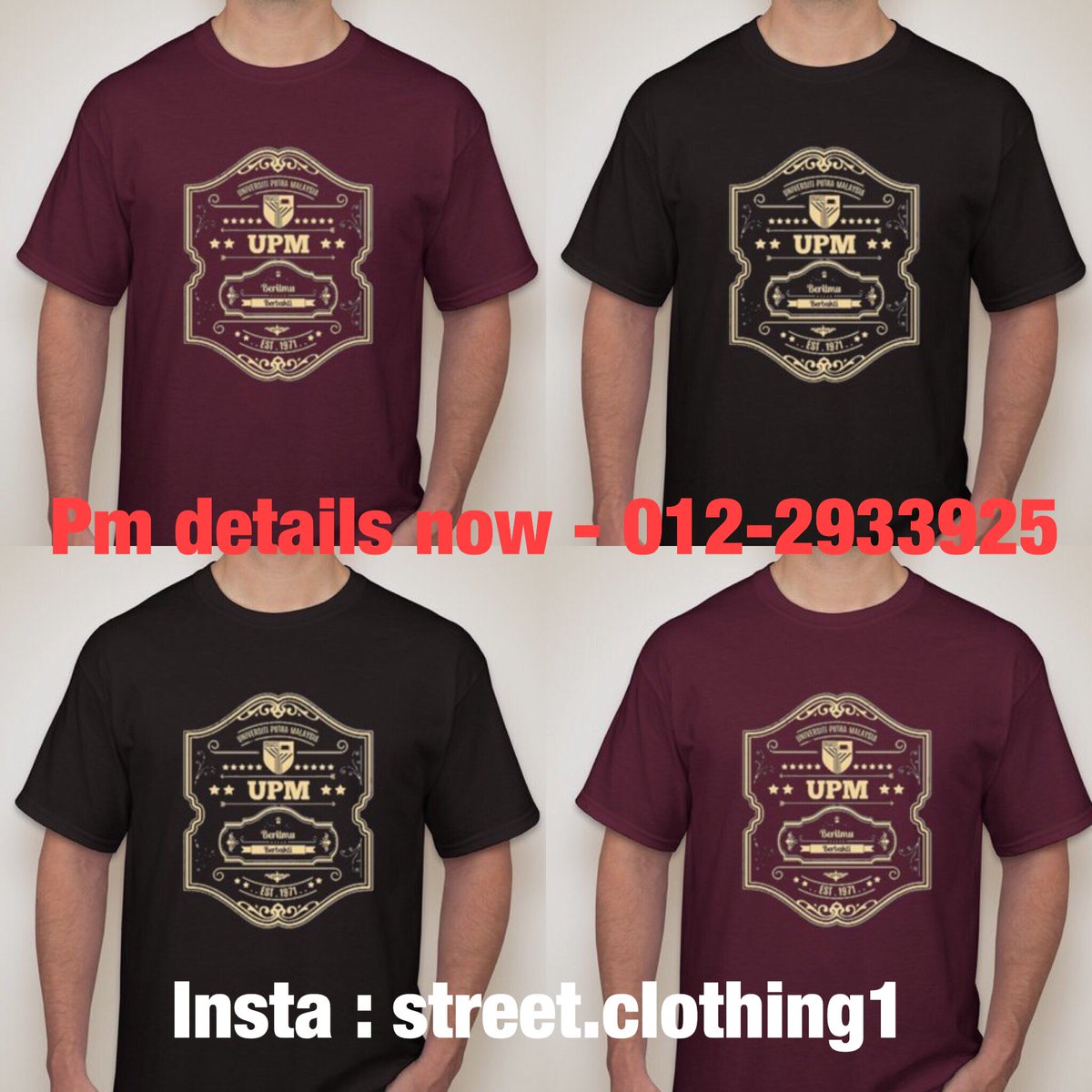 streetclothing1's tweet photo. Pre order 1 week more ! Cepat dapatkan sekarang. #upm #uniputra #tshirtupm https://t.co/zkyflWNaN1