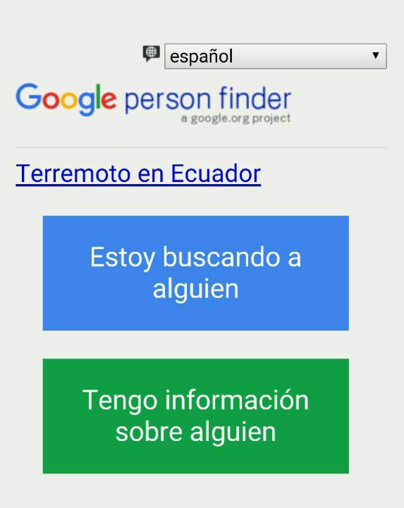 IsaAranjuez's tweet photo. Google activa un buscador  personas para dar con familiares y amigos tras #TerremotoEcuador 
https://t.co/y0yn1hDTCA https://t.co/zhakvdNxGM