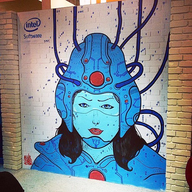firagranvia's tweet photo. MWC live painting Intel - #mwc, #mobile, #livepainting, #intel,#wall,#wip,#spray,#stand, #intelevents,
#graffiti,#… https://t.co/Lcr0ef6Ekw