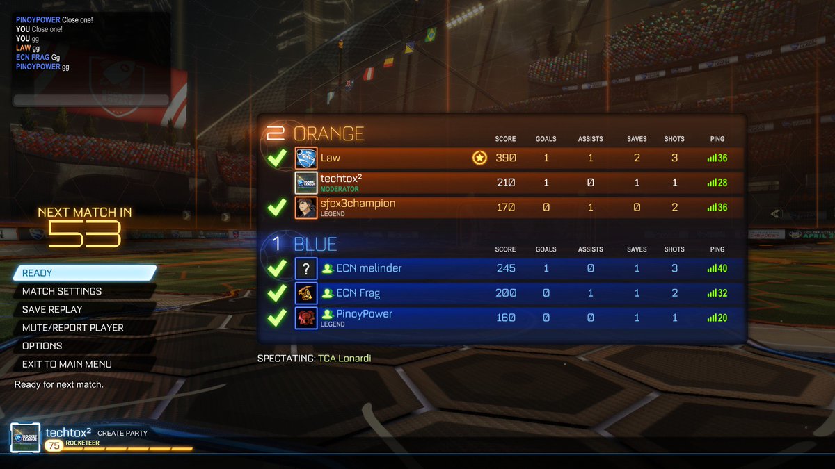 TCAeSports's tweet photo. #TCARocket unfortunately lost the 4. game, and are out of the tournament. GGWP! @ESLRocketLeague #Go4RocketLeague https://t.co/N5LENykS49