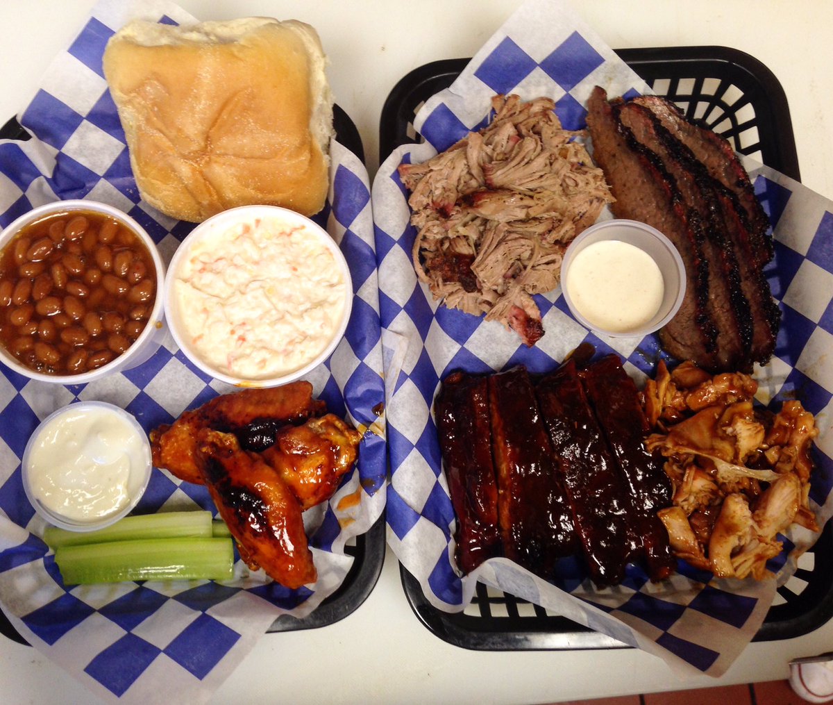 Last day to get BBQ before the weekend is over! Try a little of everything when you order "the Dave"