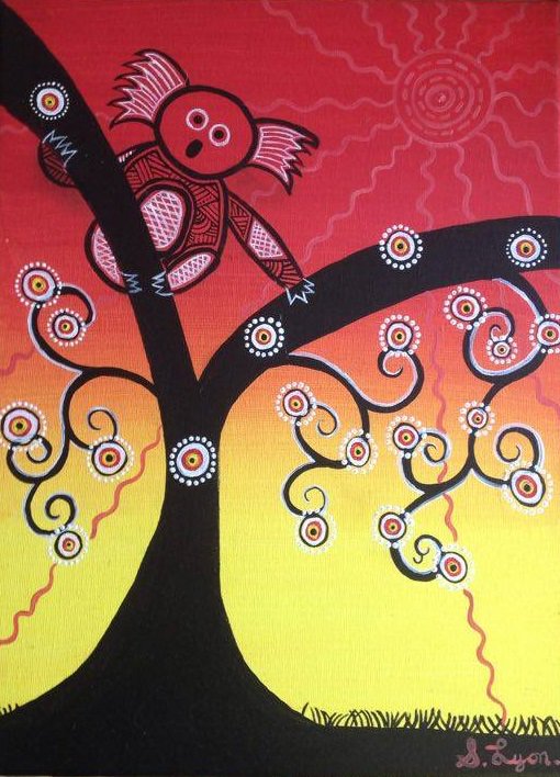 "<a href="/SamLyonArt/">Sam Lyon Art</a>: Koala #painting, completed last week :) #art #forsale "