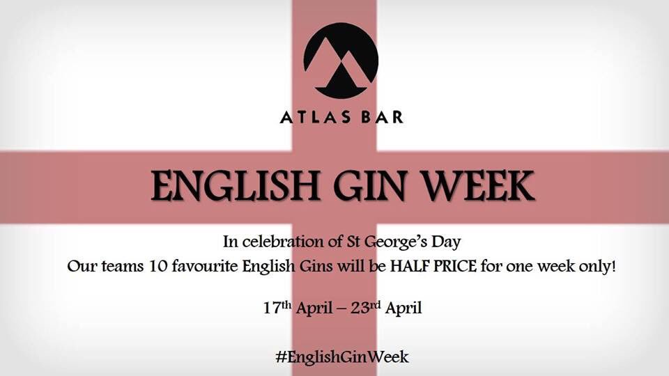 TheAtlasBar's tweet image. #EnglishGinWeek has started #Manchester Ten of our teams favourite #gin brands 1/2 price for one week only! #offers