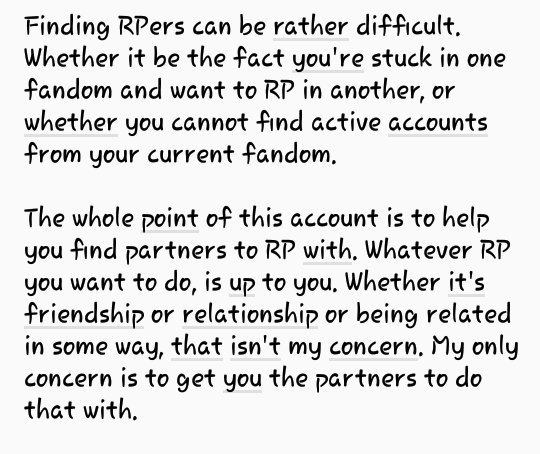 RPFandomFinder's tweet photo. Happy hunting, RPers :-) https://t.co/WNa7Jlkrfi