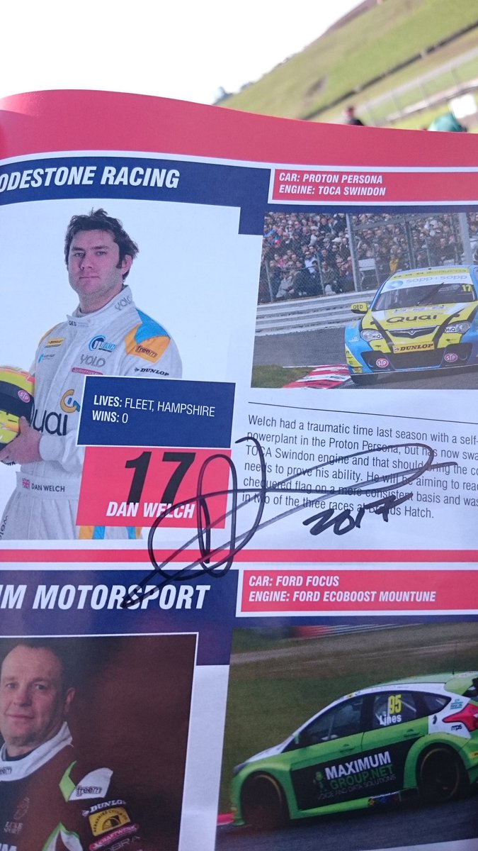 CMB_Ally's tweet photo. We're only only round 2 of #BTCC2016 and @BTCCDanWelch is already thinking about next year 😂 https://t.co/xHVRR9gIGv