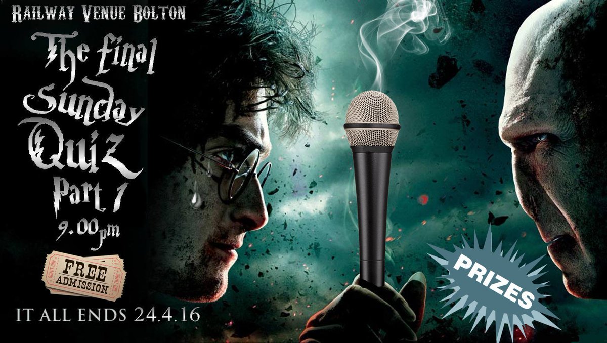 #QUIZ
Tonight 9pm
Free in!
Prizes!
Railway Venue Bolton.