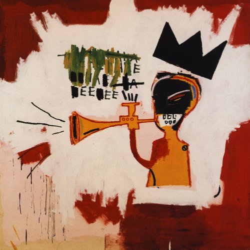 JeffMKent's tweet photo. Trumpet by Jean-Michel Basquiat, 1984. https://t.co/kPcXbVIotC