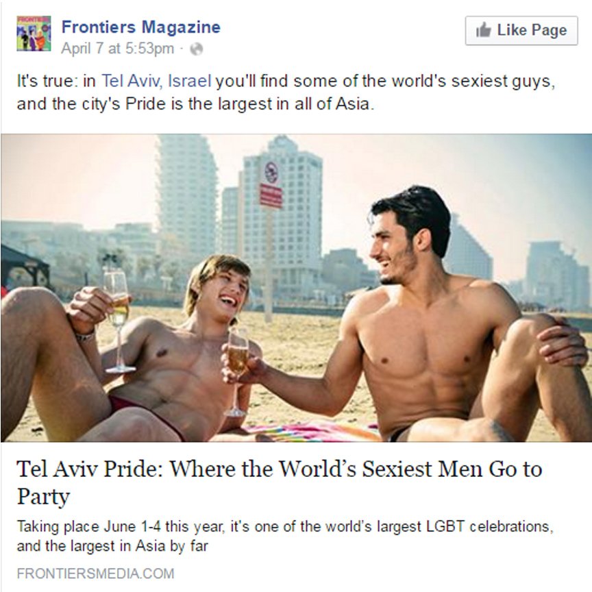 PrideTLV's tweet photo. Consider us flattered! @FrontiersMag https://t.co/IHKz8OswHh