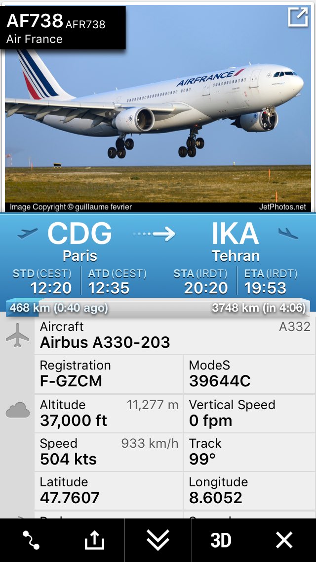 ehd83's tweet photo. #AF738 from @airfrance on it's way from #CDG to #IKA https://t.co/W0DHpeqM84