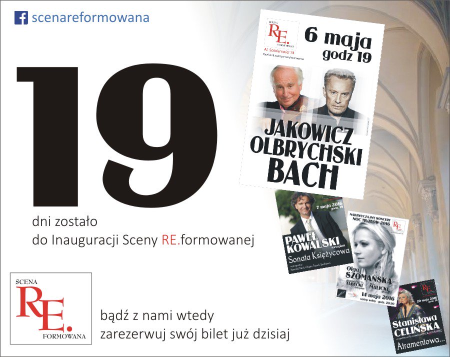 StowMBG's tweet photo. 19 dni do koncertu inaugurującego działalność Sceny RE.formowanej! #REscena https://t.co/ABXREhNjtD