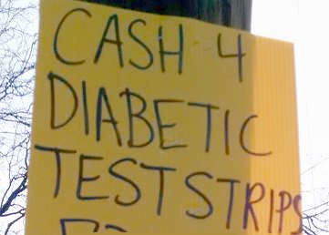 tmana's tweet image. What do you do when you see this? ow.ly/4mMhGB #dblog @dLife #ethicalquestions #diabetesteststrips