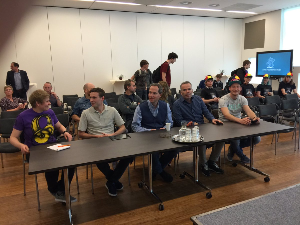 MHoudenhoven's tweet photo. waiting for results #grailjam fun
@maartenskliniek @ocmer @MotekforceLink 
Judges ready 
Teams arriving https://t.co/OHjMdhJokj
