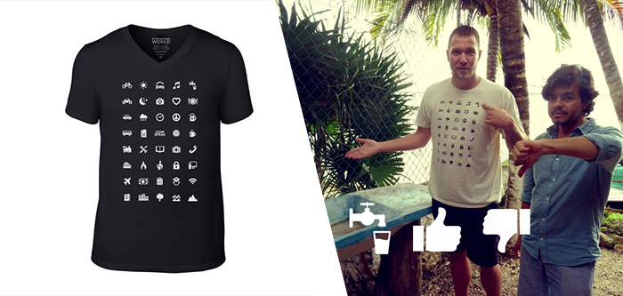 creapills's tweet photo. #BESTOFWEEK | Un t-shirt illustré avec 40 icônes pour communiquer dans le monde entier - https://t.co/ZkKJqqNeNH https://t.co/Eo6Zc333ee