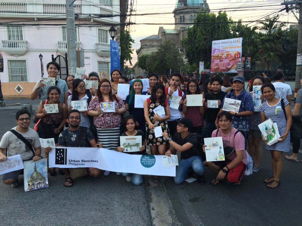 uskmanila's tweet image. Thats out weekend done. @Intramuros #sketchwalk Day 2.    #DesignWeekPH #DWPH2016