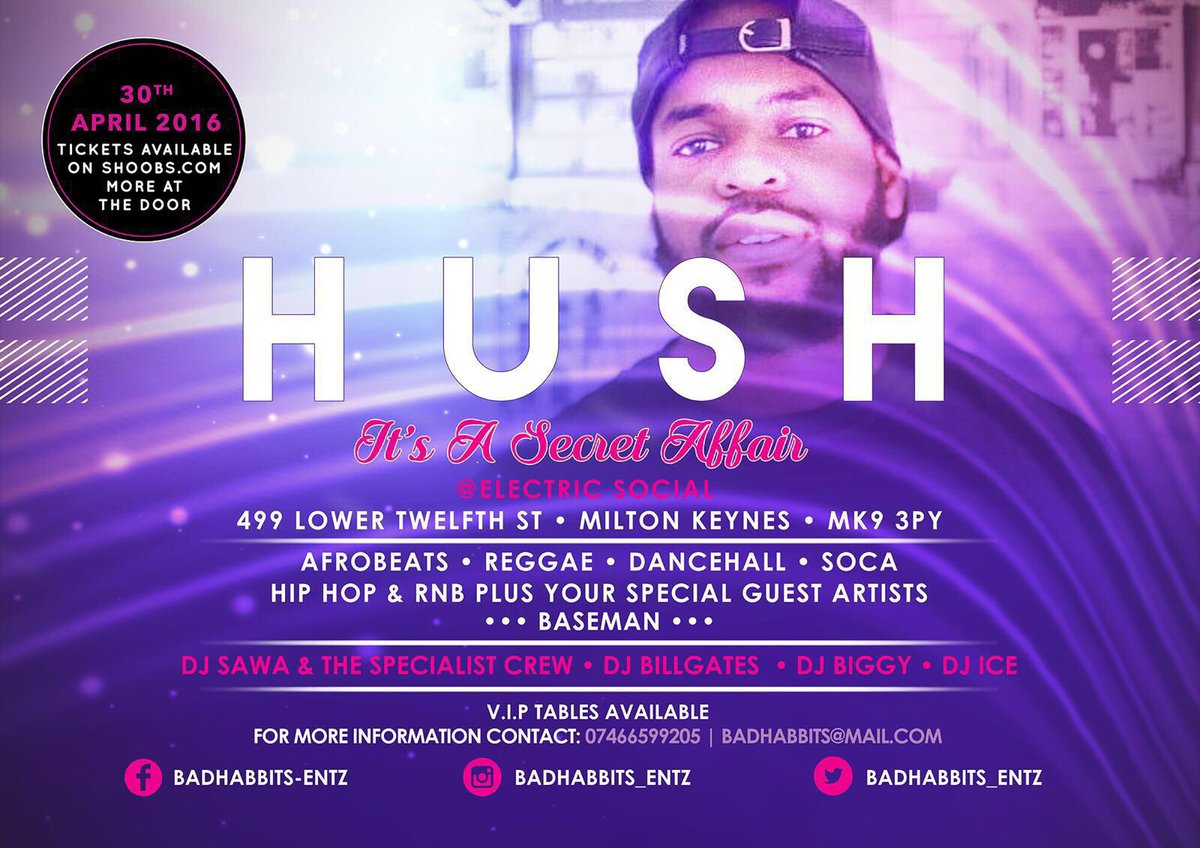 Gee_star30's tweet photo. @1baseman will be performing at Hush MK on the 30th April! Get your tickets now!!! #newwavin #gaza #swm #kingwavey https://t.co/aJrYkaT0IZ