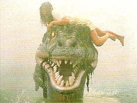 時星リウス 妄想自由人 恐竜の日 僕が観た恐竜映画で一番のトラウマシーン このお姉さんプレシオサウルスに身体が真っ二つにされちゃいます ﾟdﾟ 恐竜 怪鳥の伝説 より T Co Tncf61kibt Twitter