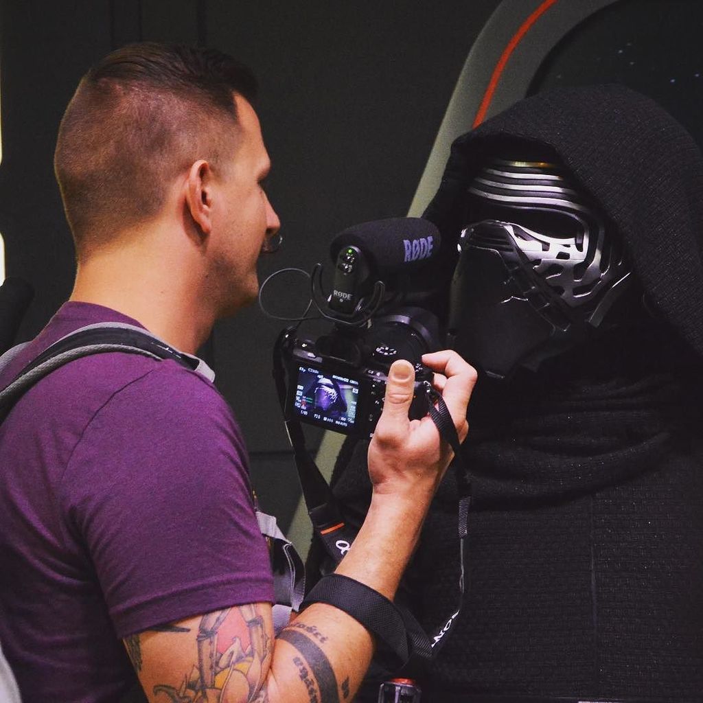 thetimtracker's tweet photo. Kylo Ren and I had a moment yesterday. #VlogPreview https://t.co/d6A8vxAamt https://t.co/M6zsPgcRH5