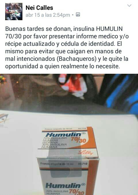anyrakF's tweet photo. #Donacion de #Insulina comunicarse con la persona del perfil en facebook #DonaTusMedicamentos @fundatiacruz https://t.co/gM2I9KDM10