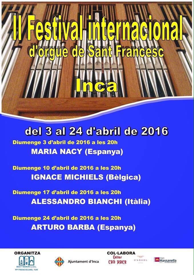 vmassanella's tweet photo. Avui a les 20 hores 3ª cita del #FIOSF amb #alessandrobianchi #incaciutat @TuitInca @Youthing_es @Millorant_Inca https://t.co/YYVwViz2Hn