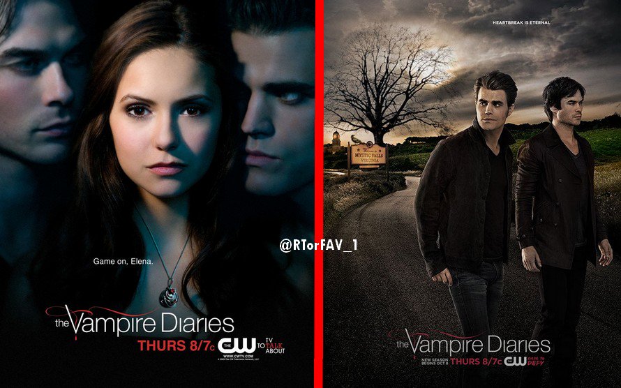 REQUESTED 
RT for The Vampire Diaries season 1-4 
LIKE for The Vampire Diaries season 5-7