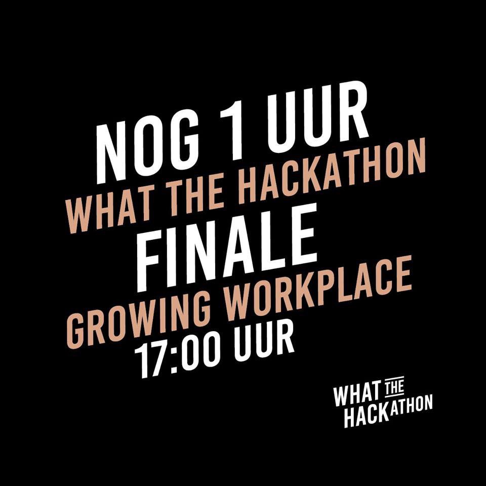 WTHackathon's tweet image. Nog 1 uur te gaan voor de finale van de #wth. De teams staan te popelen om hun idee te pitchen! Iedereen is welkom