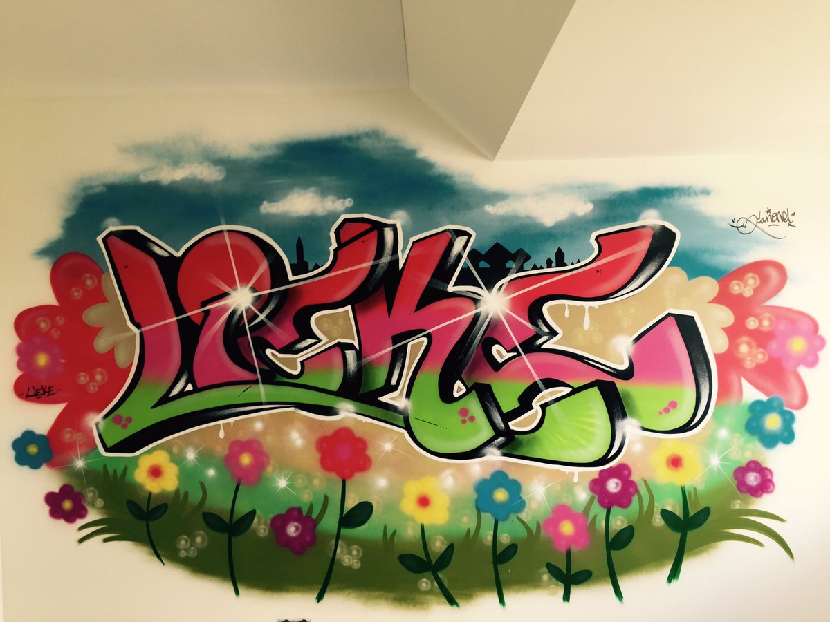 JordanmMartens's tweet image. Graffiti op de nieuwe kamer van Lieke is geslaagd! #ScanOne