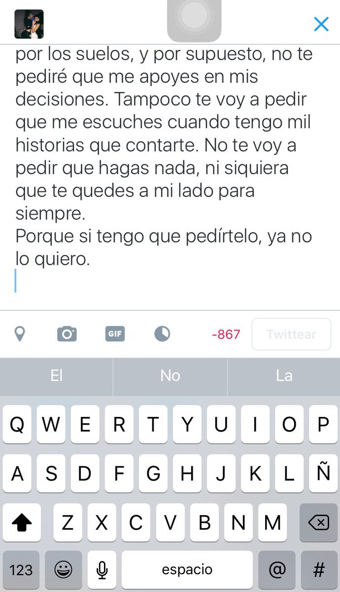 badgemees's tweet photo. Si tengo que pedírtelo ,ya no lo quiero. https://t.co/gi2tCQ9GAz