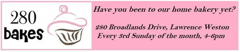 ...And we're open! 
280 Broadlands Drive for freshly baked bread, pies &amp; cakes, baked by your neighbour, Louise!