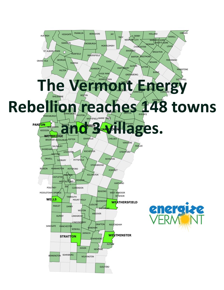 Visit Energize Vermont on Facebook for the latest news on this year's #VT energy bill &amp; #VTRebellion. #vtpoli