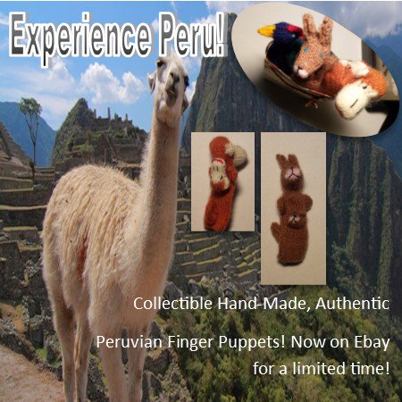 Galonthewall's tweet photo. Only 4 days left to get your collectible authentic Peruvian Finger Puppets, on Ebay! https://t.co/42RVH27N35 https://t.co/CtYDlXF0Zf