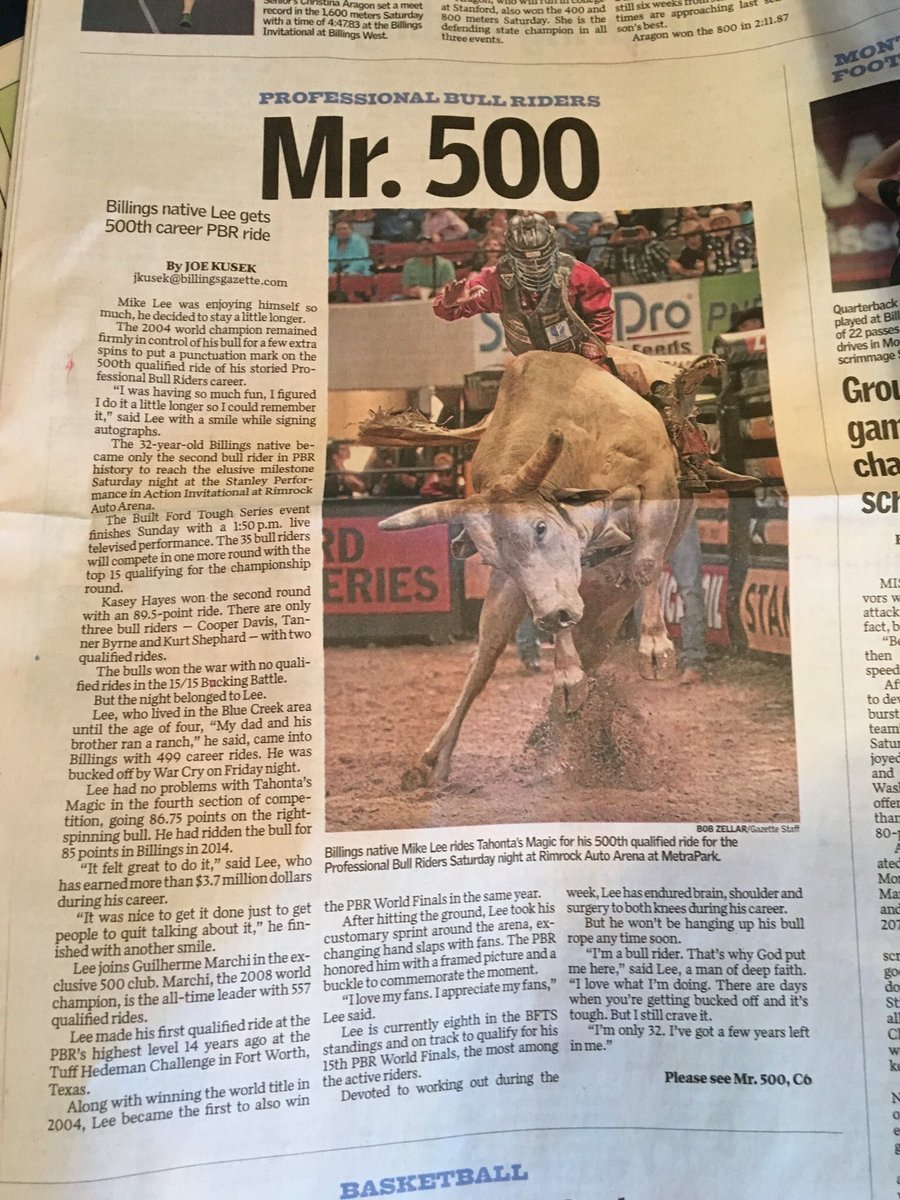 #BigNewsInBillings @MikeLeePBR <a href="/PBR/">PBR</a> #500Club <a href="/CBS/">CBS</a> <a href="/SumerSloan/">Sumer Sloan</a> <a href="/chadberger/">Chad Berger 🇺🇸</a>