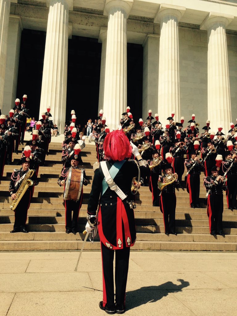 Happening now: surprise concert by the Italian <a href="/_Carabinieri_/">Arma dei Carabinieri</a> Band at Lincoln Memorial. Tomorrow concert at <a href="/kencen/">The Trump Kennedy Center</a>