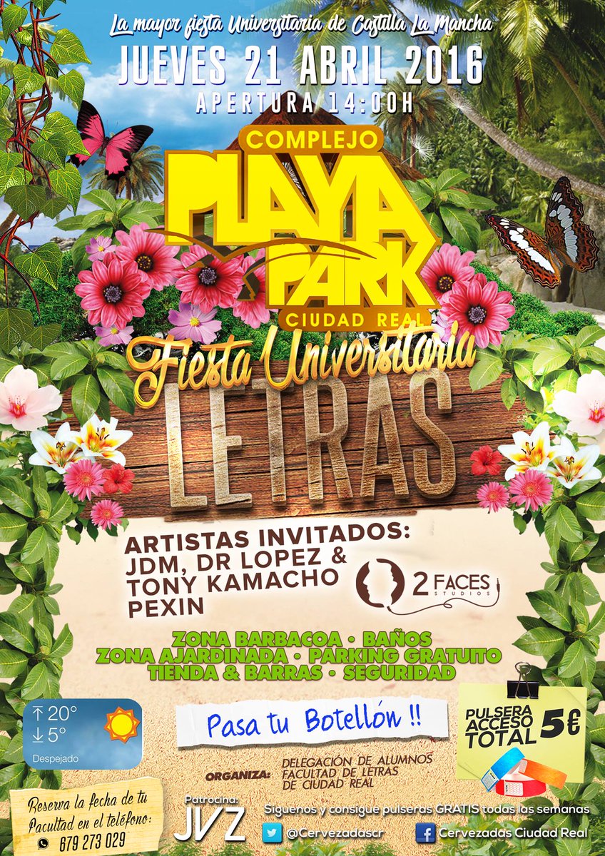 CervezadasCr's tweet photo. Siguenos &amp; like y podras ganar 5 pulseras para este JUEVES 21 ABRIL , @CervezadasCr @DelegacioLetras @playa_park_ https://t.co/hbBUjlpl3z