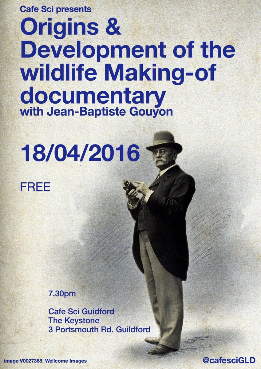 CafeSciGld's tweet photo. @GuildfordTweets our talk tomorrow is all about wildlife documentaries https://t.co/w89XxWcA86… free and open to all https://t.co/lmm07H0nn1