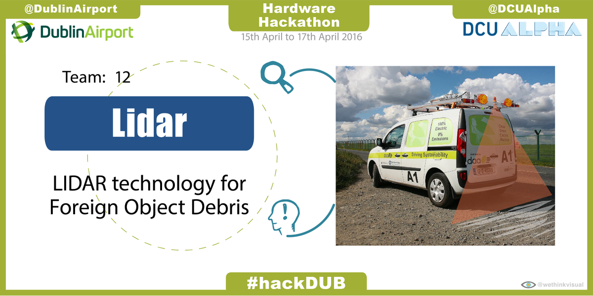wethinkvisual's tweet photo. #hackDUB Lidar "Automated visual scanning for locating foreign debris on runways. Realtime recorded reporting" https://t.co/3mnP8TEuvB