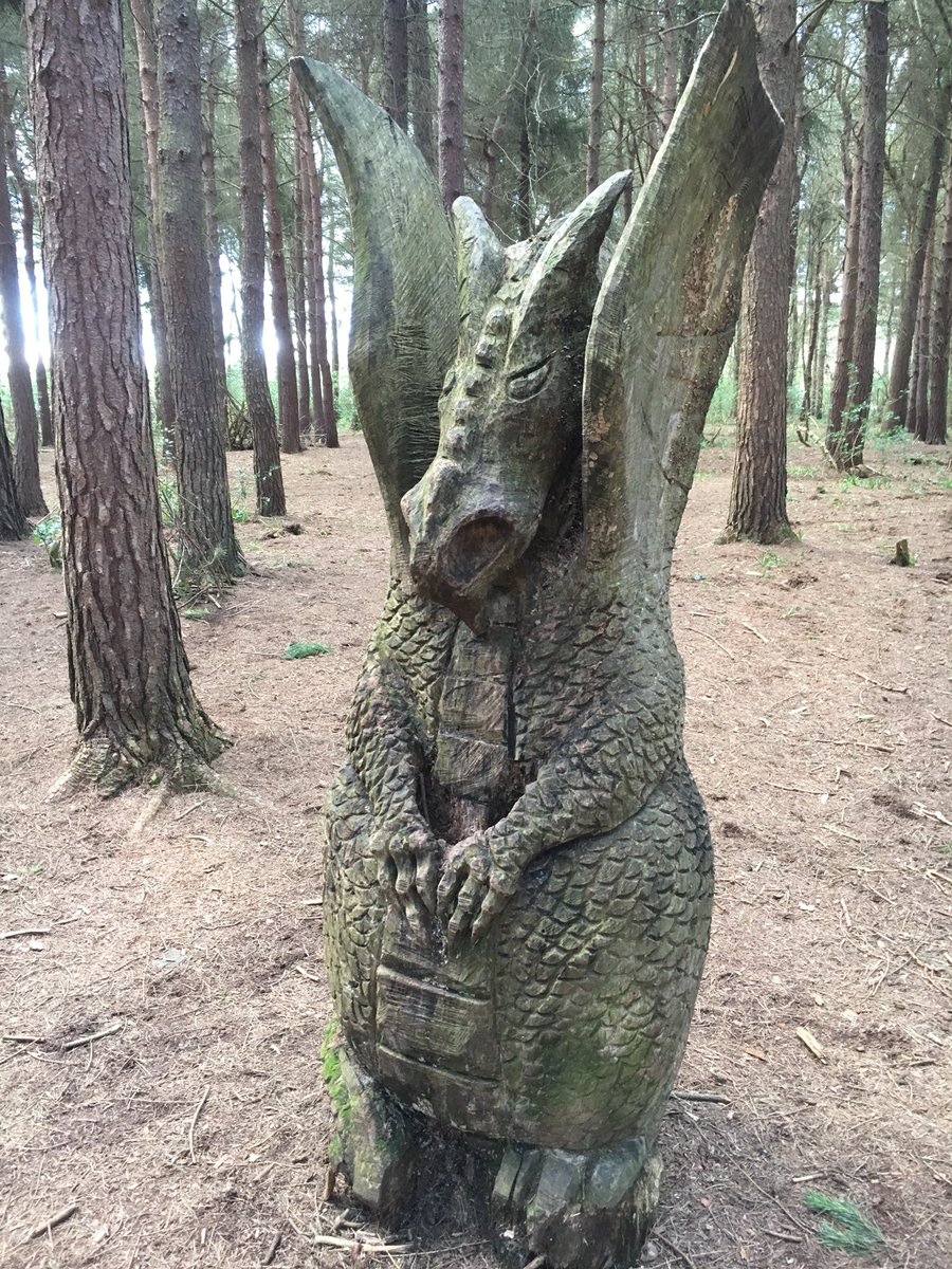 davidmbarnett's tweet photo. Sculptures at St Ives wood near Bingley https://t.co/emLMCsmO3Q