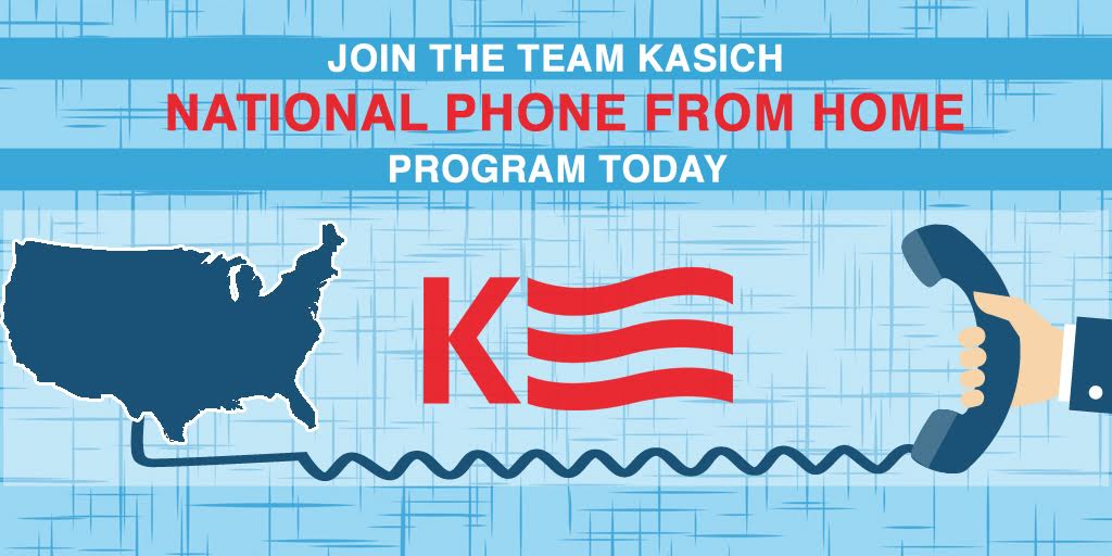 Want to pitch in but can't travel? Support our campaign from home! 
Here's how: JohnKasich.com/PhoneFromHome