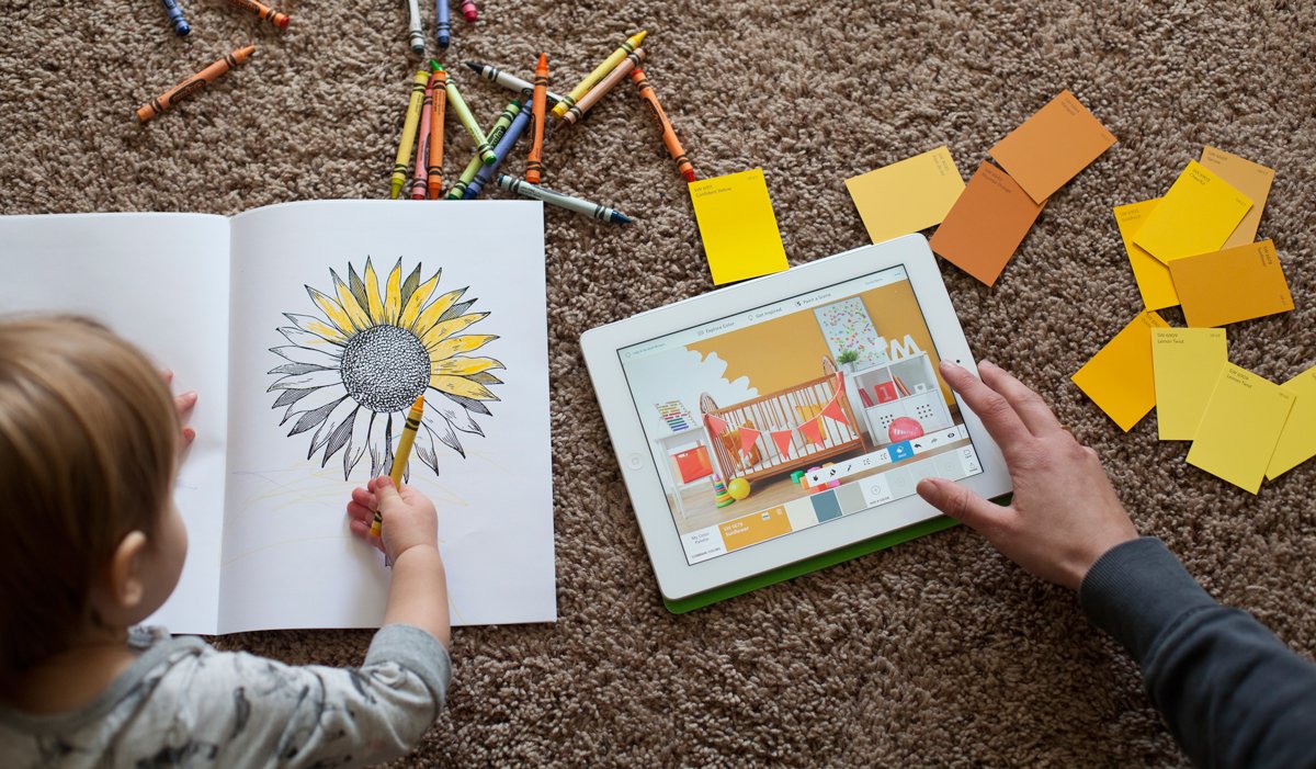SherwinWilliams's tweet photo. Colorsnap® Visualizer for iPad. Because grown-ups love coloring, too. https://t.co/sfxmE3tkTm https://t.co/UdL1JwqFdo