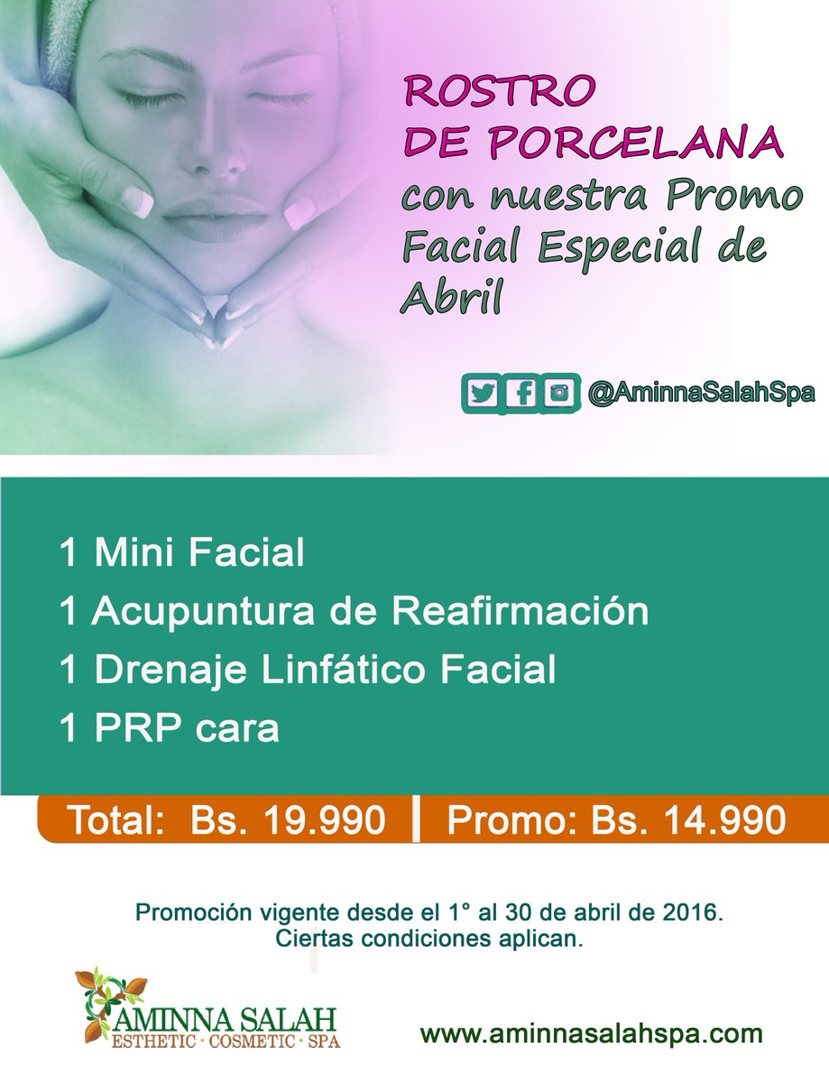 AminnaSalahSpa's tweet photo. Rostros perfectos con nuestra #PromodeAbril en @AminnaSalahSpa. https://t.co/lFVywtkEyt